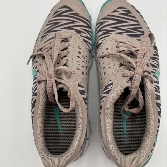 Nike Free 5.0 V4 Womens Gray Zebra Print Running Training Shoes Teal 6.5 - Picture 6 of 9